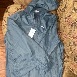 Puma Men's Gray Skies Windbreaker Jacket Size Large
